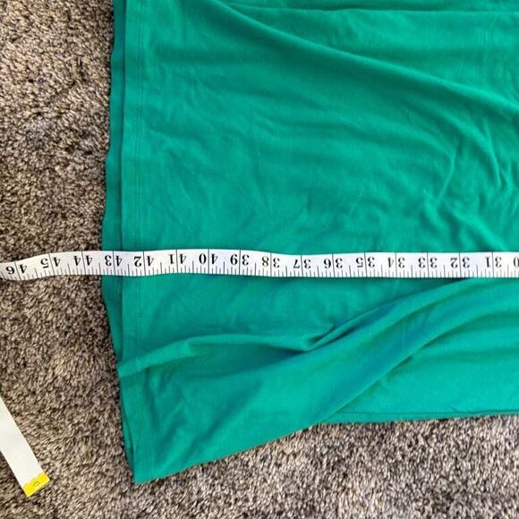 Catherines Women's 3X Plus Size Green Short‎ Sleeve Dress Relaxed Stretch - Picture 4 of 8